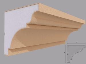 Cornisa decorativa fatada FP405 150x140mm lungime 2m [1]